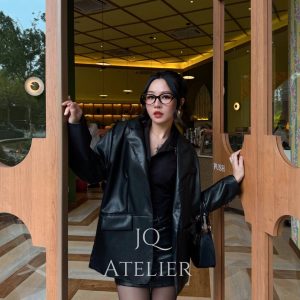 Leather Oversized Jacket