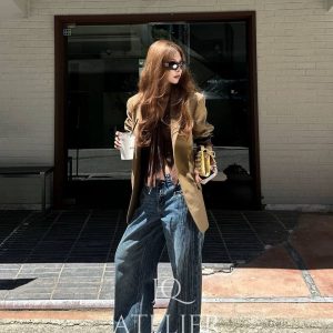 Contour Line Denim Pants